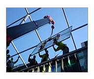 Grande surface vitrée et vitres commerciales